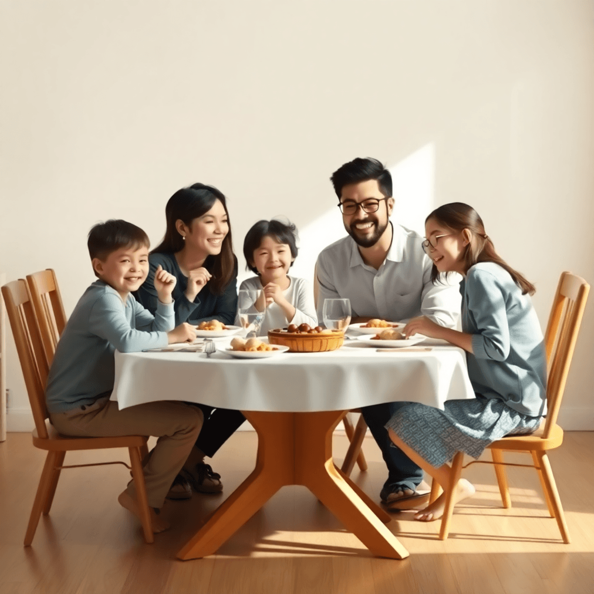 Family Eating Together